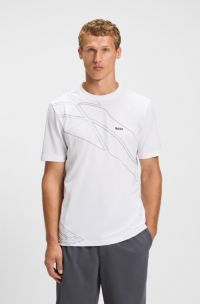 Polo sportif en piqué stretch évacuant l’humidité, Blanc