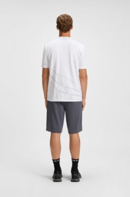 Active T-shirt in moisture-wicking stretch piqu&eacute;, White