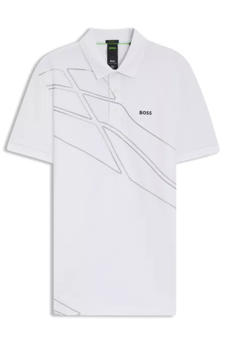 Paddy Poloshirt aus Baumwoll-Mix mit Artwork