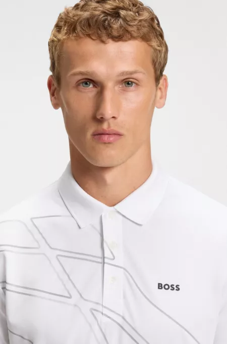 Paddy cotton-blend polo shirt with artwork