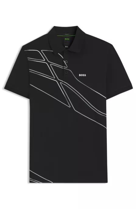Paddy cotton-blend polo shirt with artwork