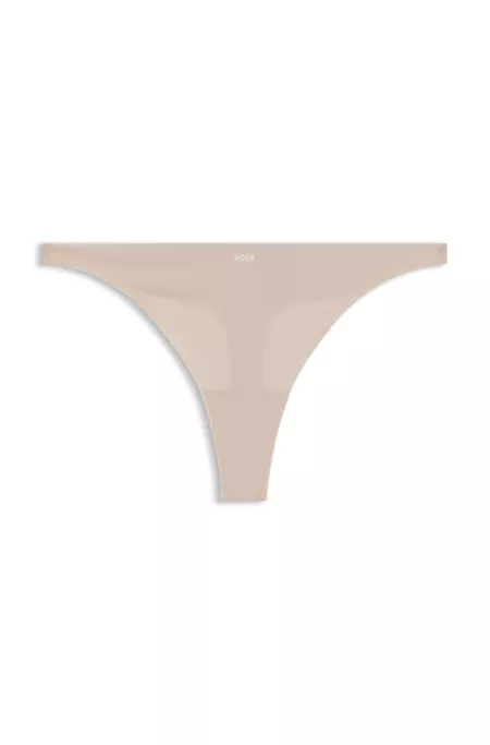 Two-tone thong in stretch jersey