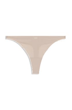 Two-tone thong in stretch jersey