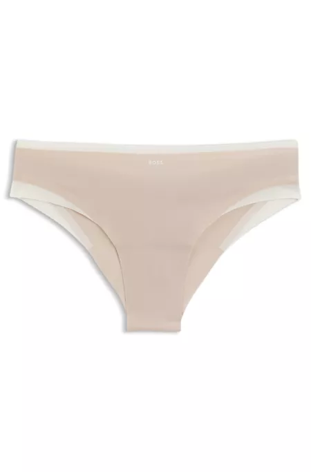 Slip aus Mikrofaser mit Kontrastbesatz