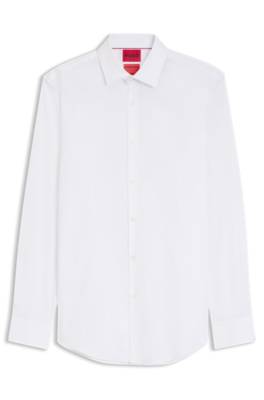 Slim-fit shirt in cotton-blend poplin 1