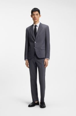 Camicia slim fit in popeline di misto cotone, Bianco