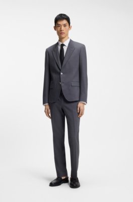 Hugo Slim-fit shirt in cotton-blend poplin kostymskjortor herr – bild 2