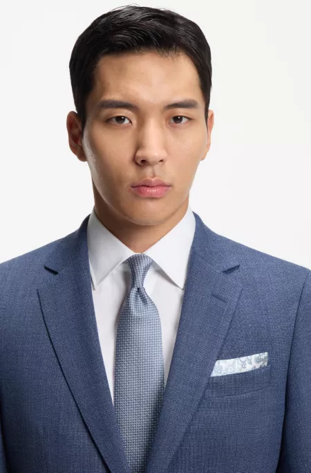 Printed pocket square in silk