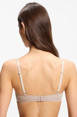 Two-tone bra with adjustable straps, Light Beige