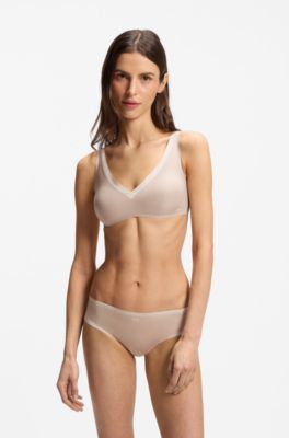 Two-tone bra with adjustable straps, Light Beige