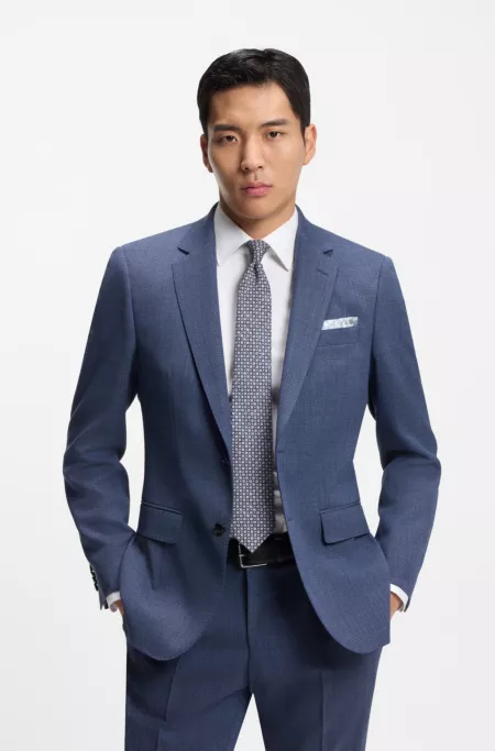 Patterned tie in cotton and wool