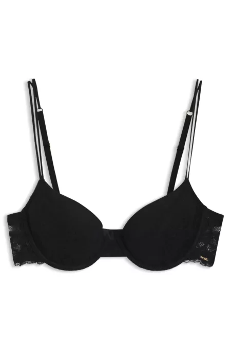 Lace underwire bra with double straps