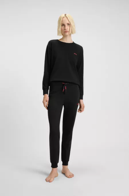 Cotton-blend tracksuit bottoms with logo details