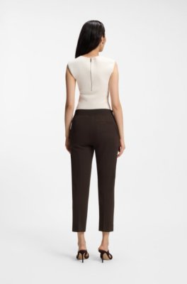Boss Slim-fit trousers in stretch jersey kostymbyxor dam – bild 2