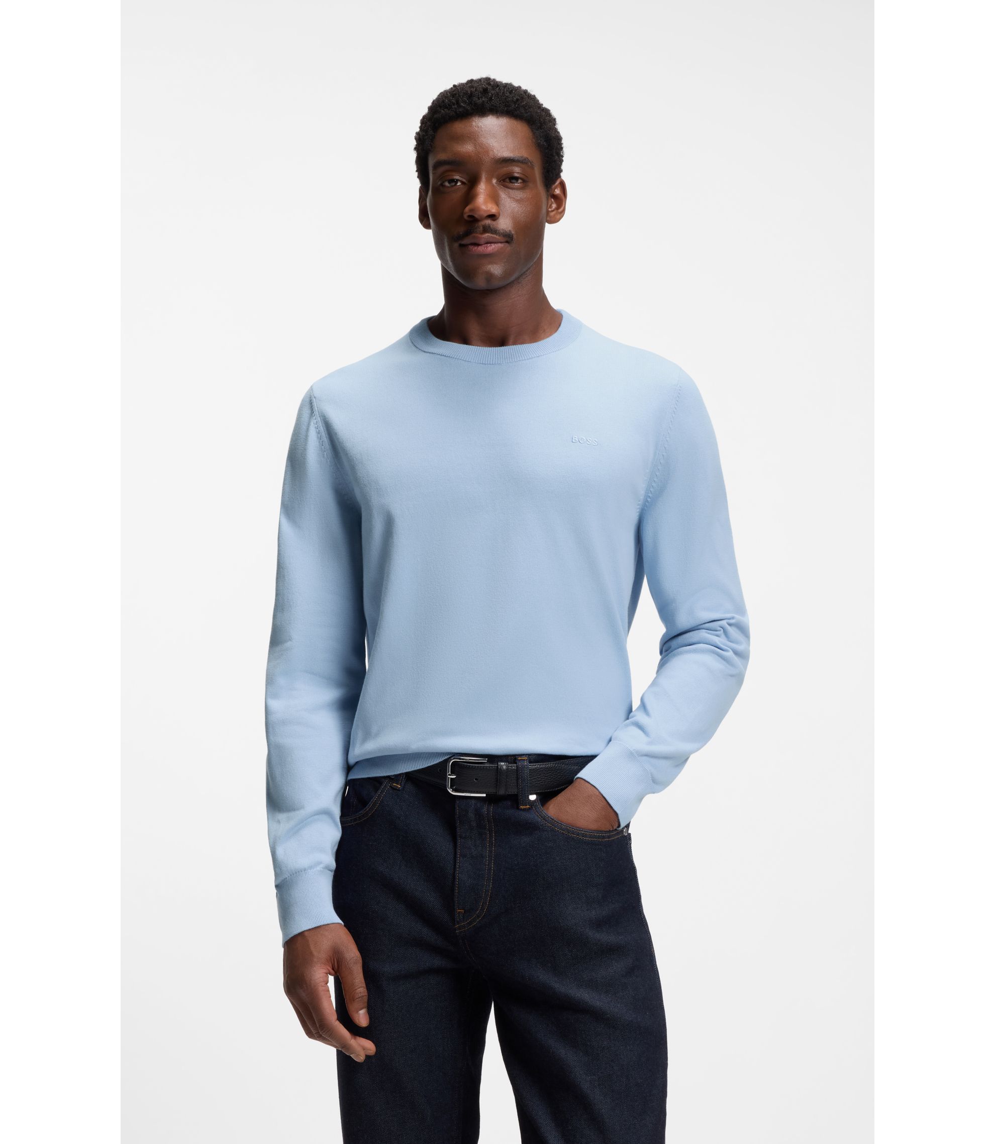 Pullover aus Baumwolle mit Logo-Stickerei