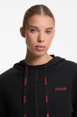 Hugo Cotton-blend zip-up hoodie dam – bild 2