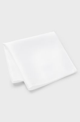 Pochette in twill di seta, Bianco
