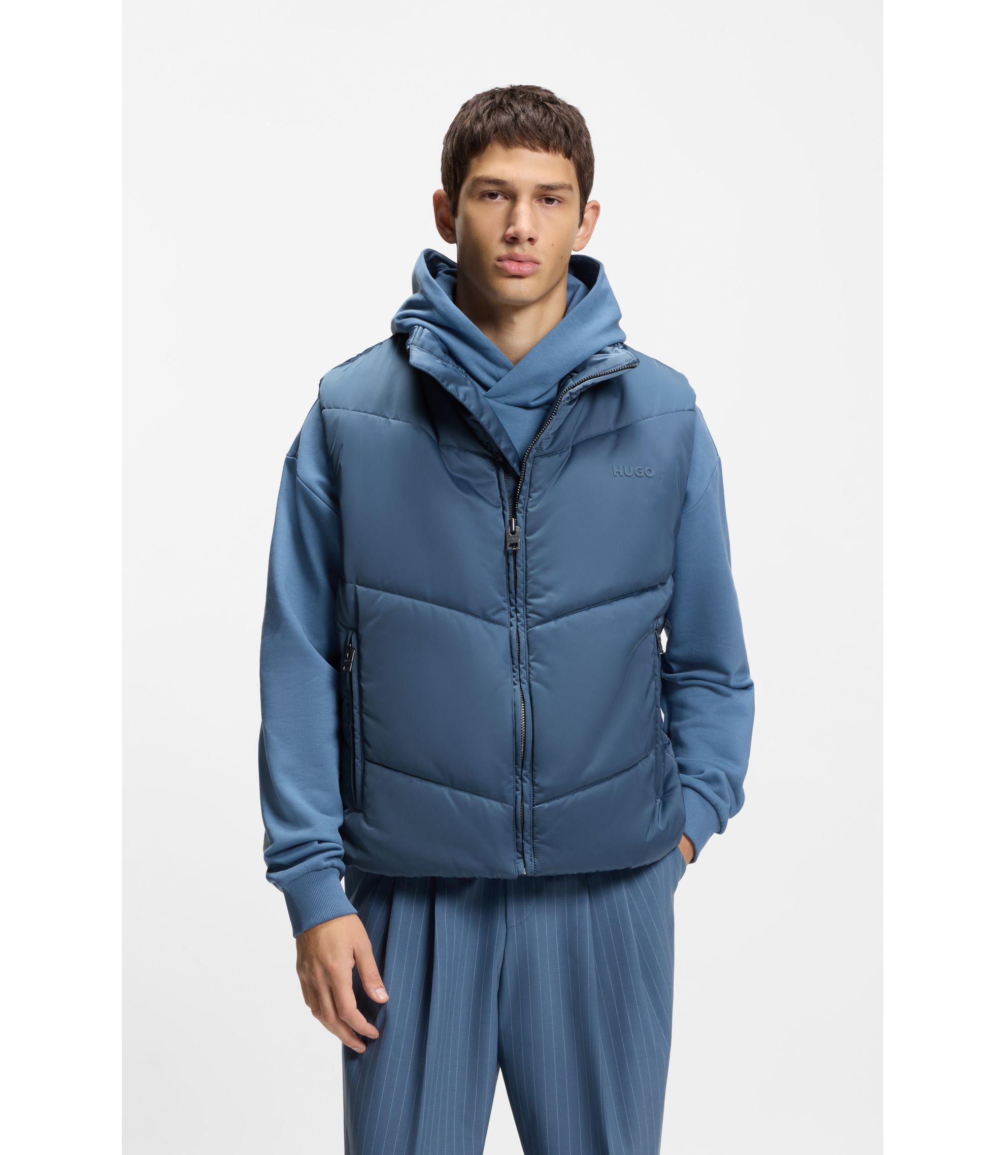 Wasserabweisende Weste mit tonalem Logo