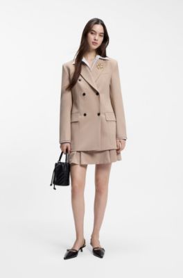 Relaxed-fit blouse van Oxfordkatoen met hartlogo, Wit