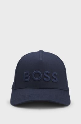 Casquette en twill de coton &agrave; logo brod&eacute;, Bleu fonc&eacute;