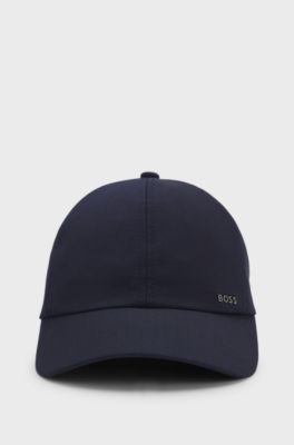 Wool-blend cap with logo lettering, Dark Blue