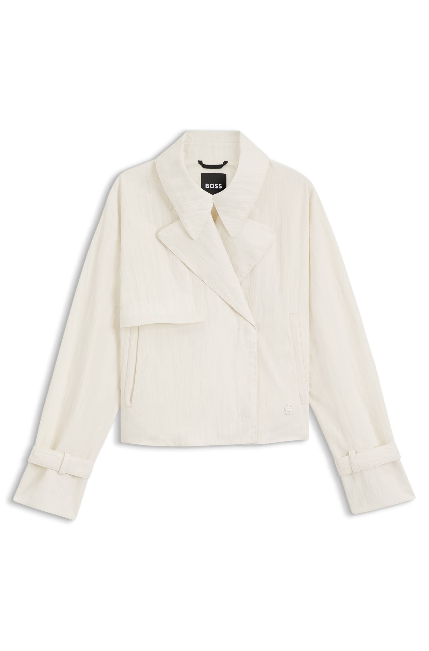 Boss Short trench coat in peached crepe kavajer & blazers dam – bild 4