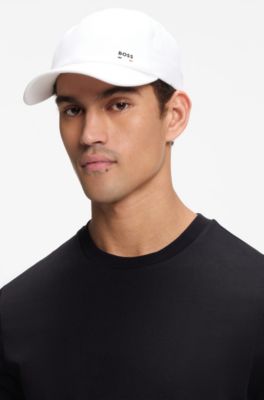 Soft cotton-twill cap with UV protection, White