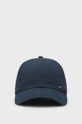 Soft cotton-twill cap with UV protection, Dark Blue