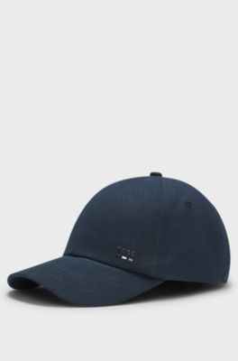 Soft cotton-twill cap with UV protection, Dark Blue