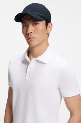 Casquette en twill de coton avec protection anti-UV, Bleu fonc&eacute;