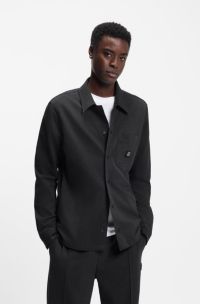 Oversized-fit shirt in a cotton blend, Grey