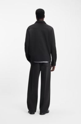 Oversized-fit shirt in a cotton blend, Dark Grey