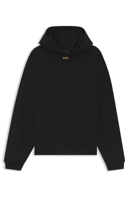 Cotton-terry hoodie with logo artwork