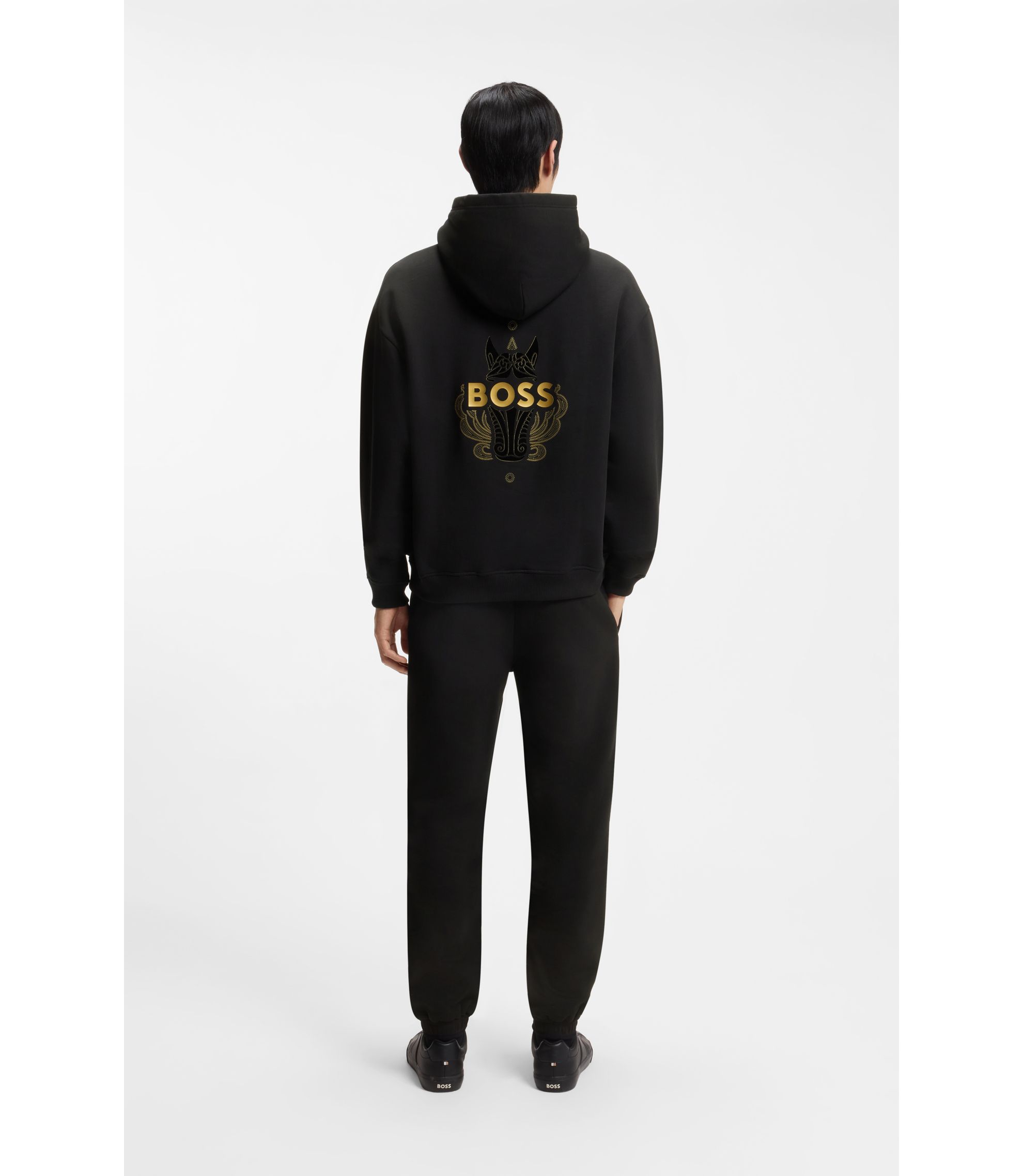 Year of the Horse Hoodie aus Baumwoll-Terry mit Logo-Artwork