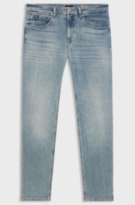 Maine Regular-Fit Jeans aus bequemem blauem Stretch-Denim, Hellblau