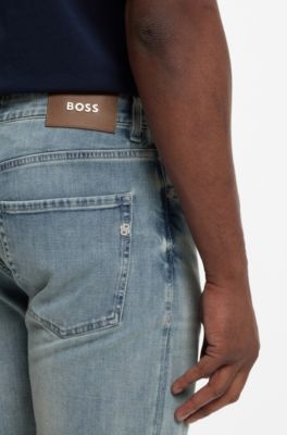 Maine Regular-Fit Jeans aus bequemem blauem Stretch-Denim, Hellblau