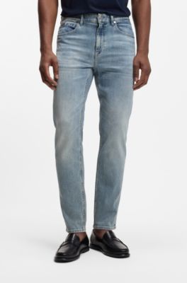 Jeans Maine regular fit in comodo denim elasticizzato blu, Celeste