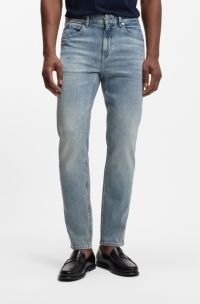 Jeans Maine regular fit in comodo denim elasticizzato blu, Celeste