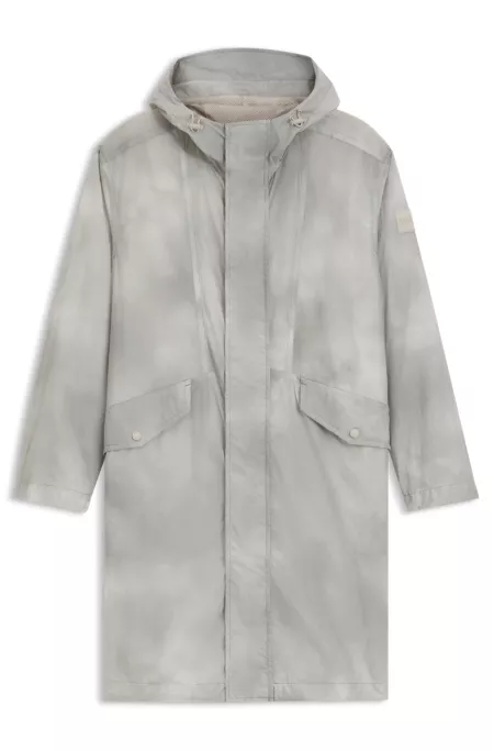 Waterproof jacket with digital print