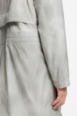 Giacca impermeabile con stampa digitale, Grigio chiaro