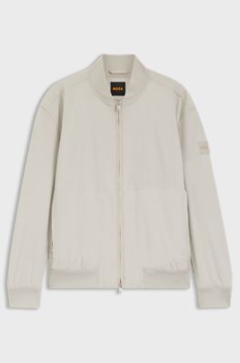 Chaqueta regular fit de membrana multiel&aacute;stica, Gris claro