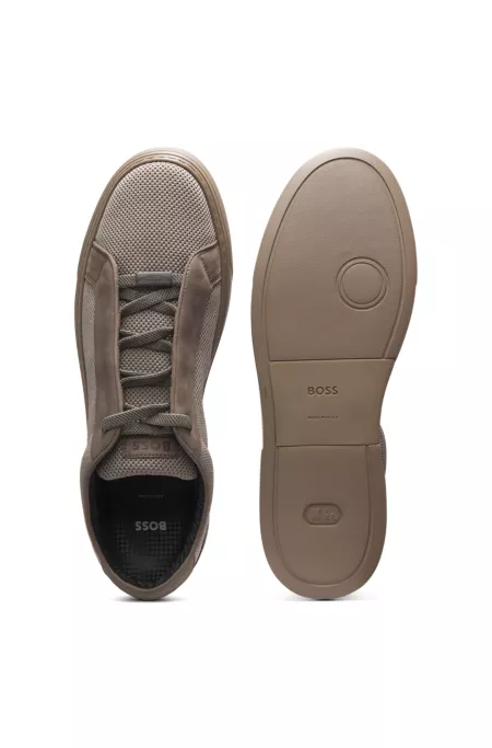 BOSS x ASTON MARTIN trainers with leather trims