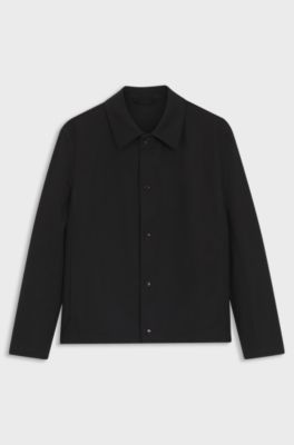 Coach jacket in double-faced cotton, Black