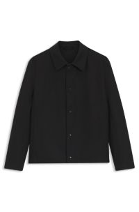 Coach jacket in double-faced cotton, Black