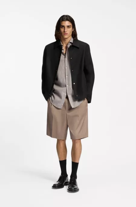 Coach jacket in double-faced cotton