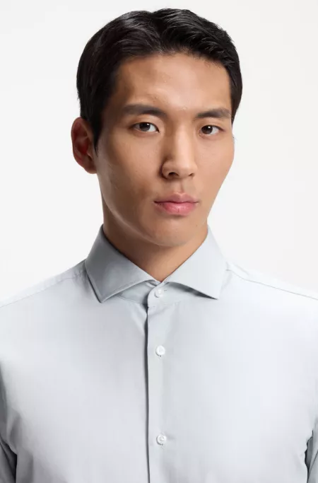 Chemise Slim en chambray de coton italien