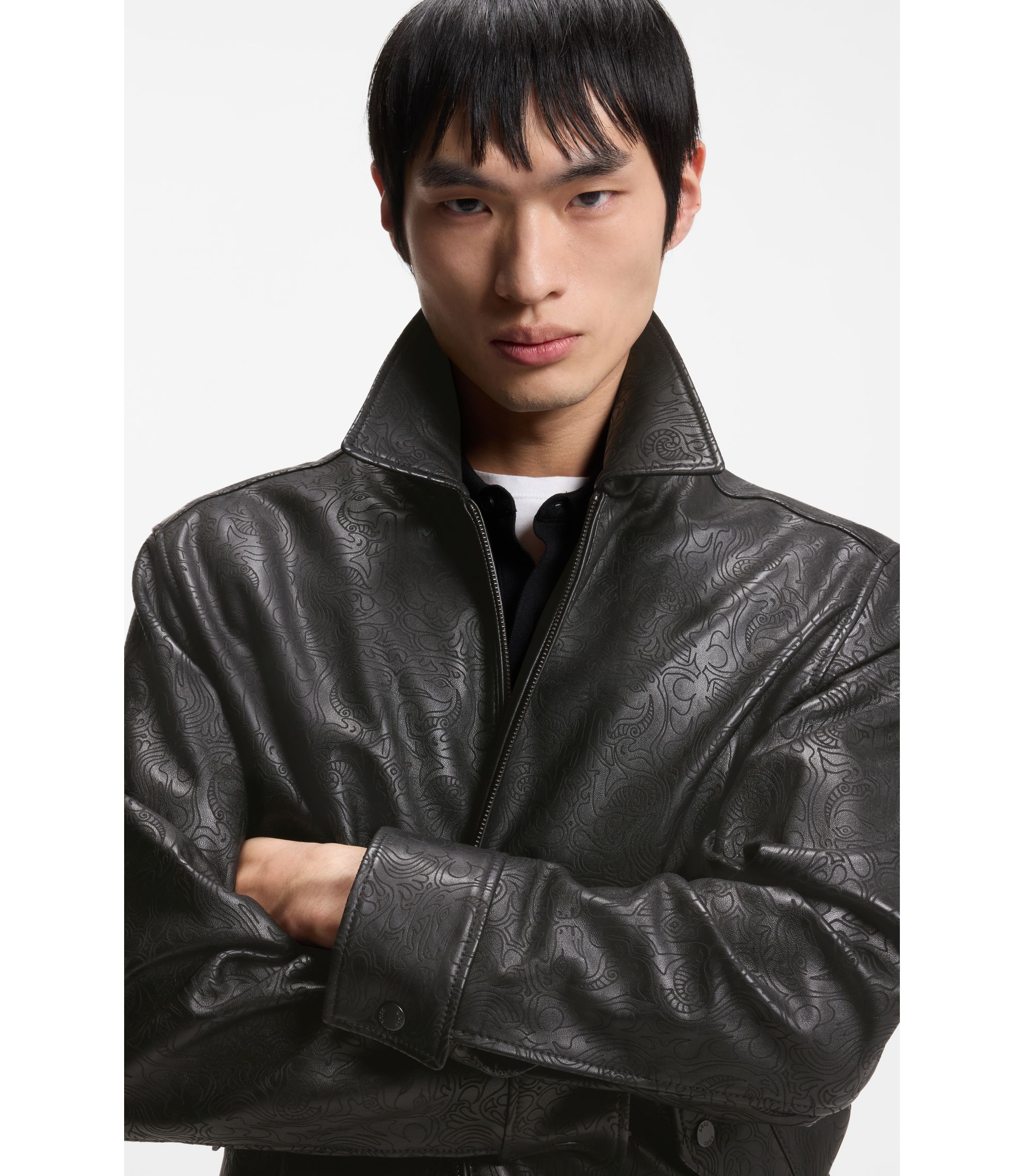 BOSS - Year of the Horse レザージャケット レーザーアートワーク