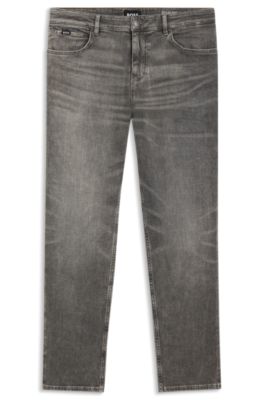 Maine regular-fit jeans in grey comfort-stretch denim, Grey