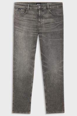 Maine regular-fit jeans in grey comfort-stretch denim, Grey