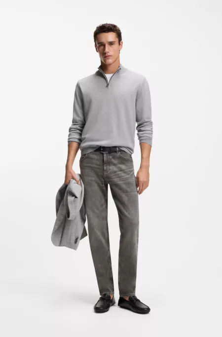 Maine regular-fit jeans in grey comfort-stretch denim